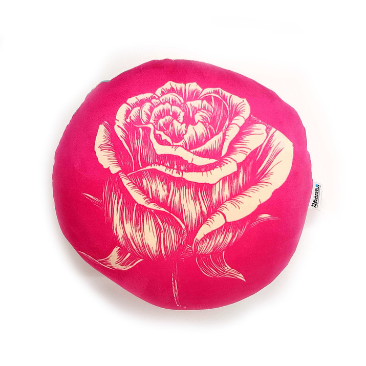 30% OFF - SUPER SALE! Almohadón Gamuza Redondo Rosa